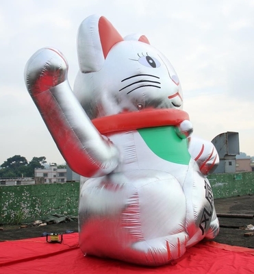 PVC 6m Height Inflatable Advertising Products Fortune Cat Customized Cartoon