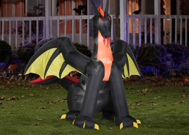 Halloween Decoration 9 Ft. H Projection Inflatable Fire / Ice Dragon With Wings
