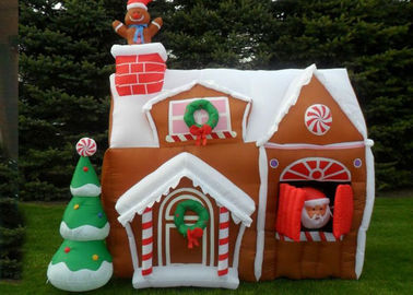 Custom Bounce Inflatable Advertising Products Christmas House For Christmas Festival