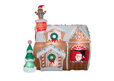 Custom Bounce Inflatable Advertising Products Christmas House For Christmas Festival