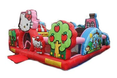 Hello Kitty Inflatable Toddler Playground With Slide , Commercial Adult Bouncy Castle