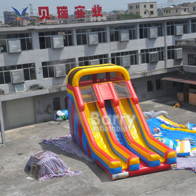 0.55mm PVC Double Lane Blow Up Slide Inflatable Kids Slide Toys For Playground
