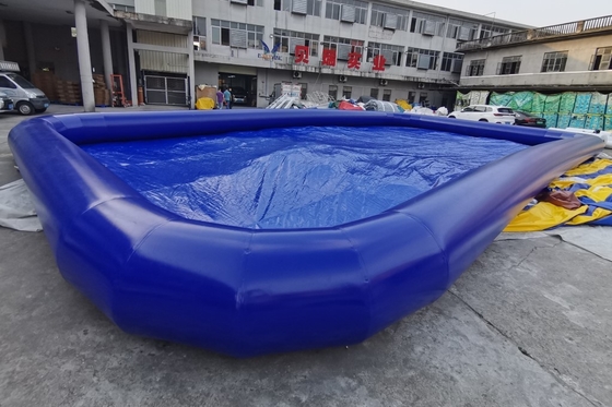 0.9mm PVC Commercial Grade Blue Inflatable Swimming Pool Amusement Games