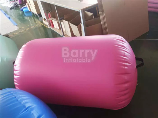 75cm 90cm Diameter Inflatable Air Roller Barrel Easy To Move Pink Color