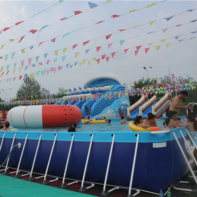 0.9mm Tarpaulin Metal Frame Mobile Swimming Pool Above Ground Inflatable Swimming Pools Outdoors