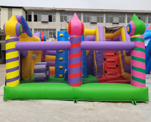 0.55mm PVC Outdoor Inflatable Bouncer House Slide Combo