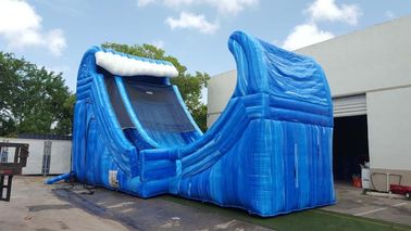 Huge 27 Ft Tall Wave Rider Inflatable Water Slides With Air Pump And Repair Material