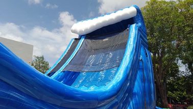 Huge 27 Ft Tall Wave Rider Inflatable Water Slides With Air Pump And Repair Material