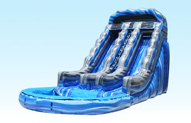 18Ft Summer Splash Kids Inflatable Water Slides 0.55-0.9mm PVC Tarpaulin For Park Centre