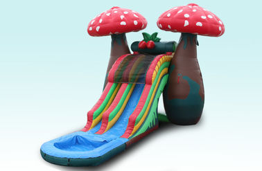 Amazing Special 23Ft Mushroom Inflatable Water Slides With Small Pool For Party