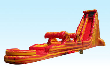 Singel Lane 31ft Cali Flame Inflatable Water Slides Long Giant Shaped For Event