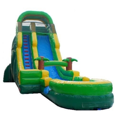 Inflatable Tropical Theme Outdoor Water Slide For Kids Blow Up Slides