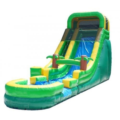 Inflatable Tropical Theme Outdoor Water Slide For Kids Blow Up Slides