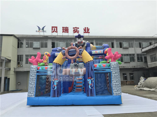 0.55mm PVC Commercial Bouncer Outdoor Sea World Inflatable Kids Slide Toys