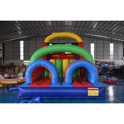 Giant Adults Race Game Inflatable Obstacle Course Castle Slide Customized