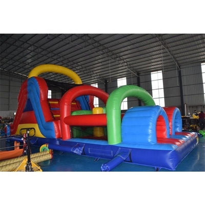 Giant Adults Race Game Inflatable Obstacle Course Castle Slide Customized