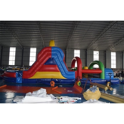 Giant Adults Race Game Inflatable Obstacle Course Castle Slide Customized