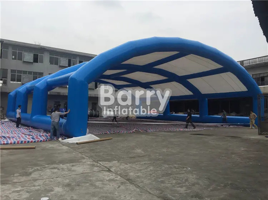 Blue And White Inflatable Shelter Tent For Metal Frame Pool Beach