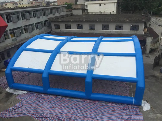 Blue And White Inflatable Shelter Tent For Metal Frame Pool Beach
