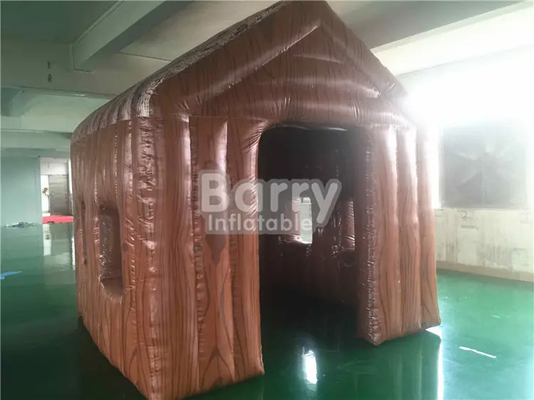 Small Inflatable House Tent  Blow Up Log Cabin Tent Fire Resistance
