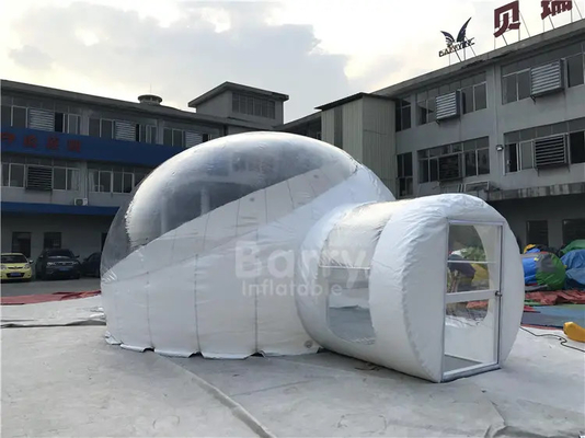 Hotel Bathroom Inflatable Clear Dome Bubble Tent 2 Room Single Tunnel House