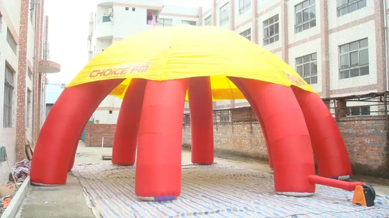 Oxford Or PVC Inflatable Spider Dome Tent 10m Diameter Digital Printing