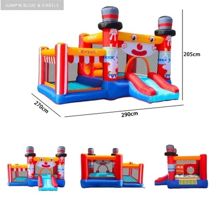 Outdoor Backyard 0.55mm PVC Bouncy Castle And Slide For Toddlers