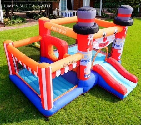 Outdoor Backyard 0.55mm PVC Bouncy Castle And Slide For Toddlers