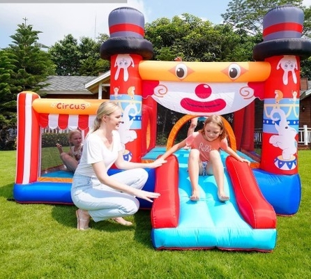 Outdoor Backyard 0.55mm PVC Bouncy Castle And Slide For Toddlers