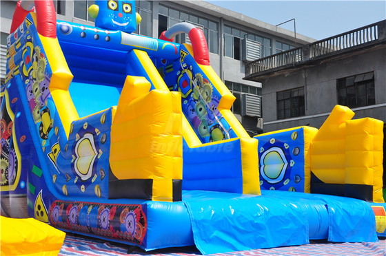 Commercial Inflatable Water Slides Robot Theme Outdoor With Printing