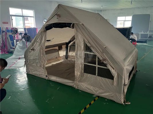 Quick Opening Inflatable Camping Tent House Cotton Air Pole 4 Person Movable Travel Tent