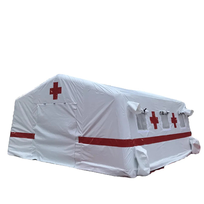 Air Tight Pvc Tarpaulin Red Cross Inflatable Tent Hospital First Aid Tent