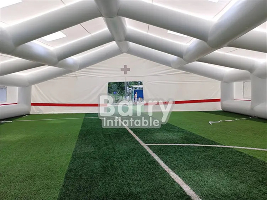 Customized Hospital Shelter Inflatable Tent White Color Silk Screen Printing