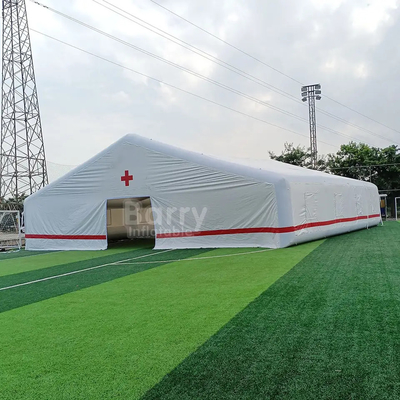 Customized Hospital Shelter Inflatable Tent White Color Silk Screen Printing