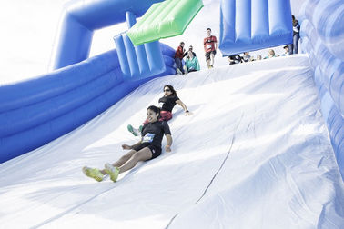 0.55mm PVC Tarpaulin Inflatable 5k Run / Insane 5k Inflatable Jungle Obstacle Course For Adults