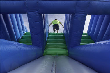 0.55mm PVC Tarpaulin Inflatable 5k Run / Insane 5k Inflatable Jungle Obstacle Course For Adults