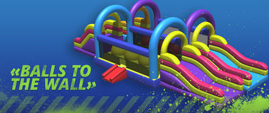 Air Inflatable 5k Run UK Running Events Red Tunnel Obstacle Course