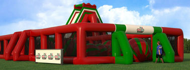 Customized Large Inflatable 5k Run / Inflatable Bouncy Obstacle Course For Summer Event CE Approval