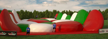 Customized Large Inflatable 5k Run / Inflatable Bouncy Obstacle Course For Summer Event CE Approval