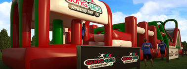 Customized Large Inflatable 5k Run / Inflatable Bouncy Obstacle Course For Summer Event CE Approval