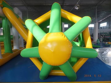 Awesome Super Large Bay Inflatable Water Park , Yellow Water Sports For Ocean