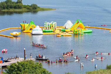 Customized Inflatable Water Park Equipment Bay Gardens Splash Island Water Park