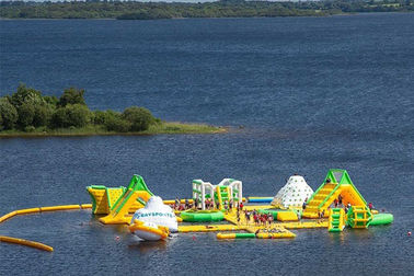 Customized Inflatable Water Park Equipment Bay Gardens Splash Island Water Park