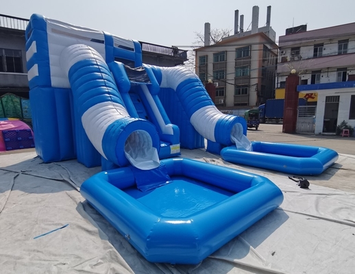 Jumper Combo Castle Pool Inflatable Water Slides Large Inflatable Double Slide Digital Printing