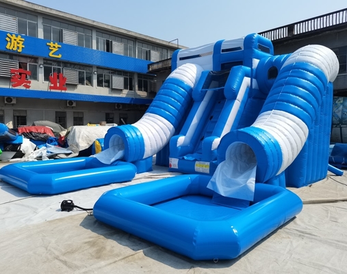 Jumper Combo Castle Pool Inflatable Water Slides Large Inflatable Double Slide Digital Printing