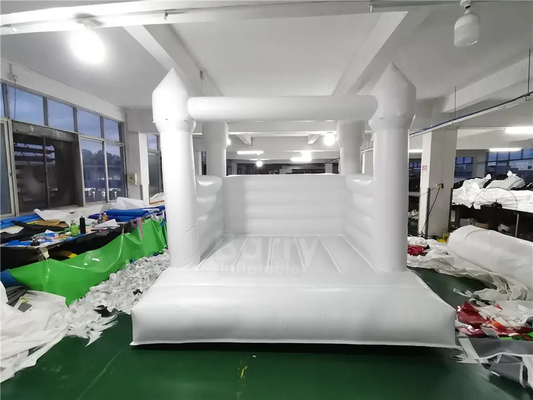 3x3m Inflatable Outdoor Jumping Bouncy Castle White Wedding Bounce House For Party