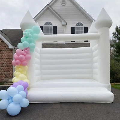 3x3m Inflatable Outdoor Jumping Bouncy Castle White Wedding Bounce House For Party