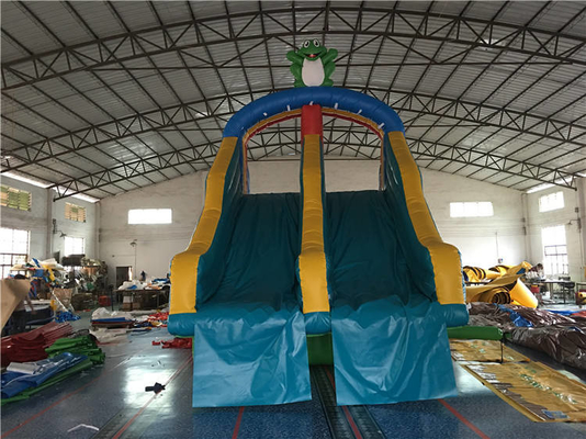 Attractive PVC Inflatable Bouncy Slide Outdoor Mini Size Frog Inflatable Playground Slide