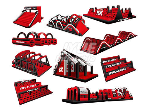 PVC Commercial Inflatable Obstacle Course 5k Event Bouncy Obstacle Course Customized