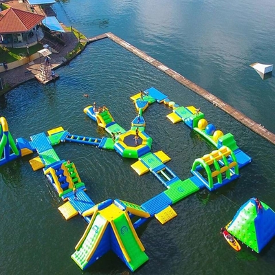 PVC Floating Inflatable Water Park Aqua Park Floating Obstacle Course Anti UV